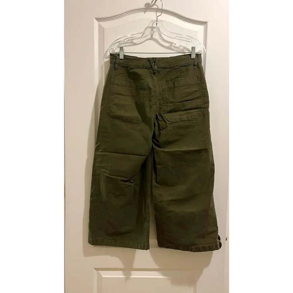 J. Crew Point Sur washed wide-leg crop pant